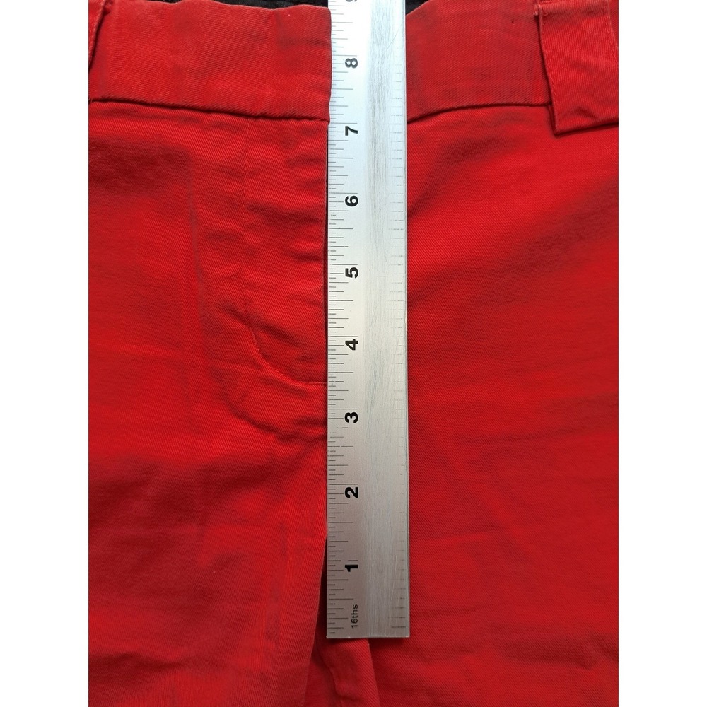 Express Design Studio Red Editor Bermuda Shorts Womens Stretch Cotton Size 8 - Picture 8 of 9